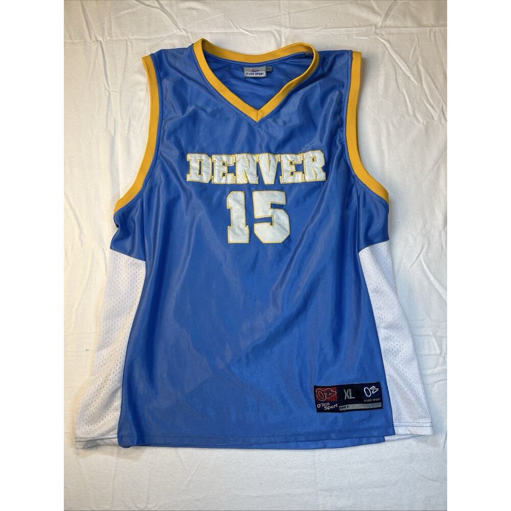 O'Lico Sport Denver Nuggets #15 Basketball Jersey X-Large